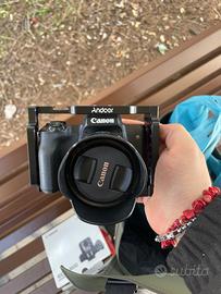 Canon m50 + 15-45mm + 22mm + adattatore viltrox ef