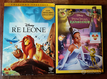 2 DVD Walt Disney IL RE LEONE LA PRINCIPESSA E IL