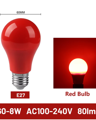 6 lampadine rosse per la sera biohacking