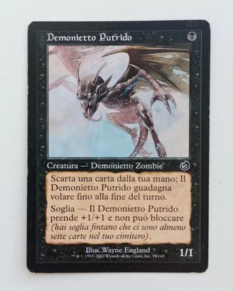 1 x "Demonietto putrido" ITA vintage #77 MTG NM 