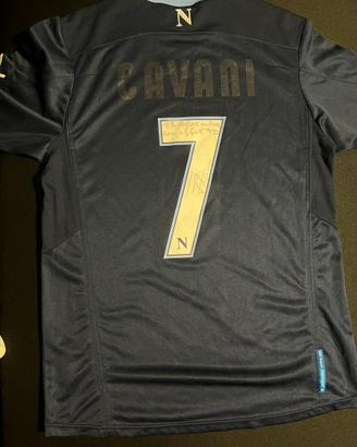 Maglia Napoli Cavani 7 autografata long sleeve L