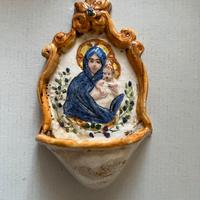 Acquasantiera in ceramica A. Barabino