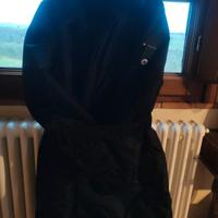 giaccone nero imbottito modello trench
