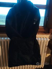 giaccone nero imbottito modello trench