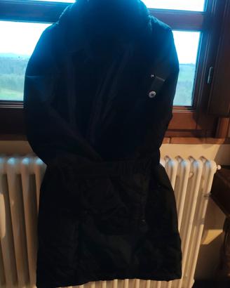 giaccone nero imbottito modello trench
