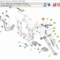 Coppia pedane post Yamaha TT R 600 4GVF7431/441