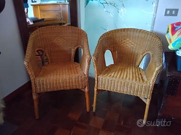 Poltroncine rattan vimini