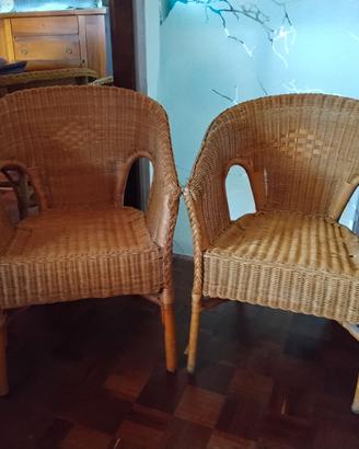 Poltroncine rattan vimini