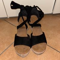 Sandali con tacco platform SHEIN–n. 40, nero/beige