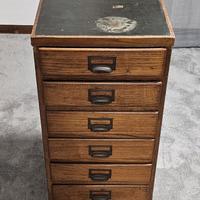 cassettiera vintage legno 7 cassetti