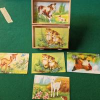 Puzzle vintage in legno con animali