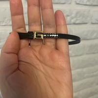 Choker Gucci in pelle e G dorata