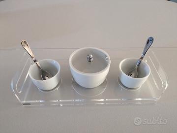 Set Caffè: Tazzine, Zuccheriera e Vassoio - Nuovo
