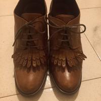 Francesine in pelle con frangia 39