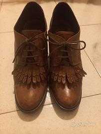 Francesine in pelle con frangia 39