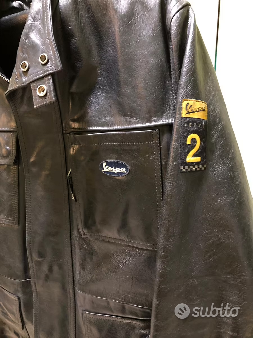 Giacca pelle vespa best sale