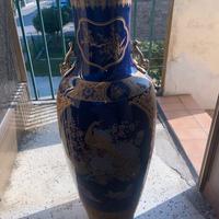 Vaso in ceramica decorazioni cinesi
