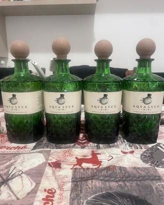 A lotto 4 bott gin vuote con led