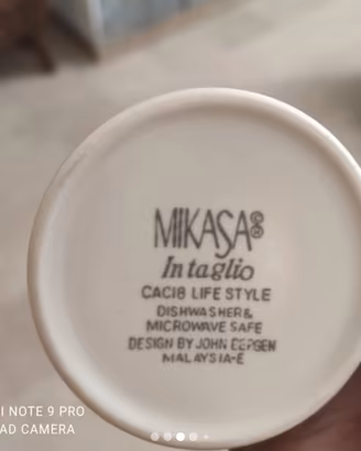 Set Mikasa anni 90 tazzine piatti brocca