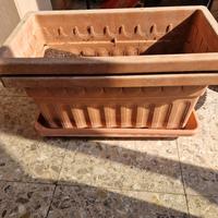 Vaso grande rettangolare 60x30x30 +sottovaso