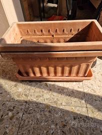 Vaso grande rettangolare 60x30x30 +sottovaso