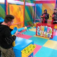 Gioco Struttura Cannoncini Spara Palline x Bambini