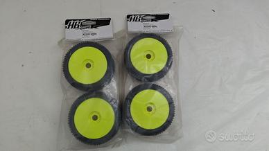 Set treno 4x gomme hb racing megagrid 1:8 buggy 