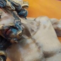 Grande Cristo Val Gardena policromo intagliato