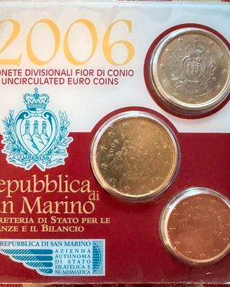 SAN MARINO Miniset 2006 (3 monete in blister)