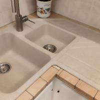 Lavello ad  angolo in fragranite