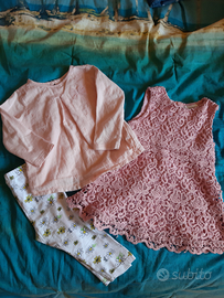 Lotto 3 pezzi bimba oviesse fagottino 9 12 mesi