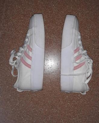 Adidas bianche-rosa numero 39 e 1/3