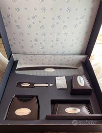 Set da ufficio scrivania argento laminato