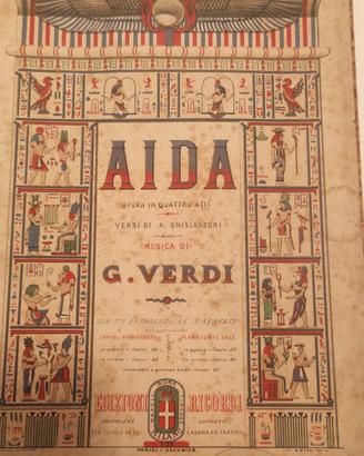 spartito AIDA originale prima versione del 1872