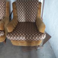 Poltrona in velluto anni '70