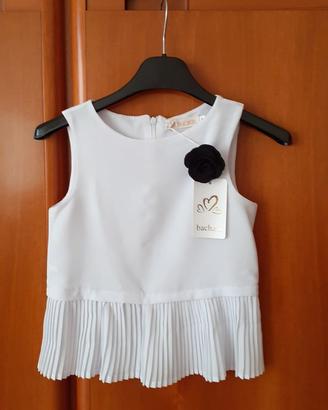 Canottiera bambina bianca elegante 3 - 4 anni