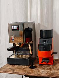 Gaggia Classic Ediz Gold  set macinacaffè 