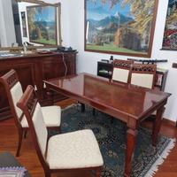 tavolo  piu 4 sedie stile luigi 16