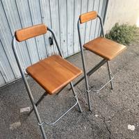 Coppia sgabelli pieghevoli