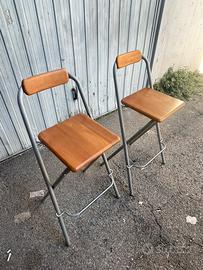 Coppia sgabelli pieghevoli