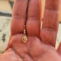 Orecchini pendenti oro giallo vintage anni 50 60