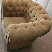 Poltrona in stile Capitonnè/Chesterfield (Tessuto/