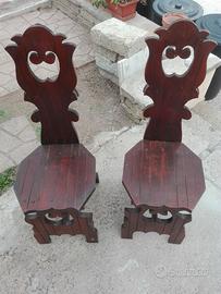 SEDIE DI LEGNO VINTAGE