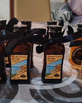 Bottigliette amaro del capo e vecchia romagnola