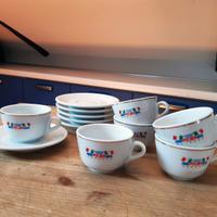6 tazze tazzine collezione bar caffè Pera vintage