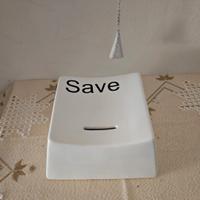 salvadanaio bianco quadrato