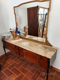 Toelette/Cassettiera e Specchiera Vintage