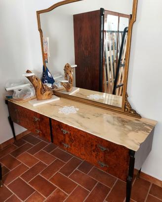 Toelette/Cassettiera e Specchiera Vintage