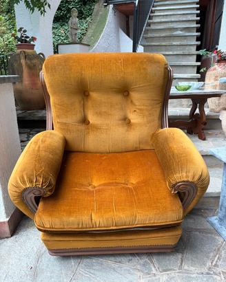 Coppia Poltrone Vintage Velluto