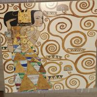 Quadro in legno 60*60 il bacio di Klimt